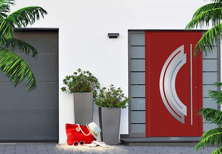 Rote Haustüre - Genius Fenster- & Türen GmbH