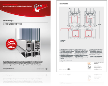 Produktflyer Hebeschiebetüren - Genius Fenster- & Türen GmbH