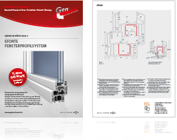 Produktflyer Kunststofffenster Eforte - Genius Fenster- & Türen GmbH
