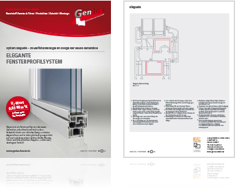 Produktflyer Kunststofffenster Elegante - Genius Fenster- & Türen GmbH