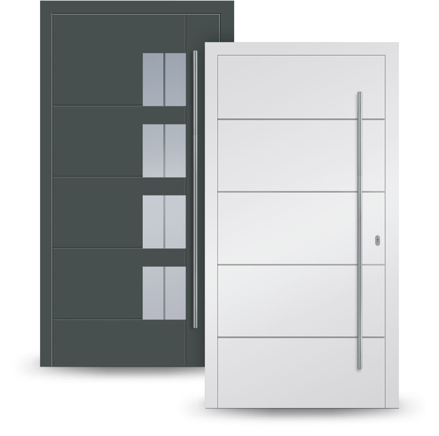 Kunststoff-Haustüren, Alu-Haustüren