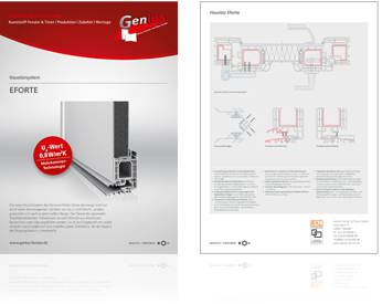 Produktflyer Haustüre Eforte - Genius Fenster- & Türen GmbH