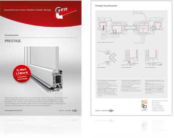 Produktflyer Haustüren Prestige - Genius Fenster- & Türen GmbH